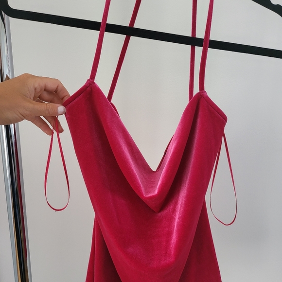 Express Pink Velvet Cowl Top - Picture 4 of 6